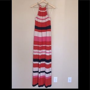 Eliza J Striped Halter Maxi - Hold Hardware - Sz 2